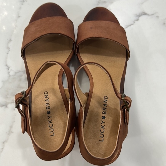 Lucky Brand Brown Platform Heels. Size 9M - Picture 3 of 11